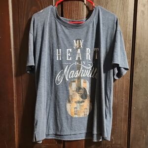 Maurices Denim Blue Casual Tee XXL